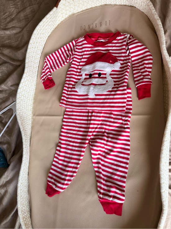 Pj Place Other - 2 for $10 Red & White Striped Santa Pajama Set